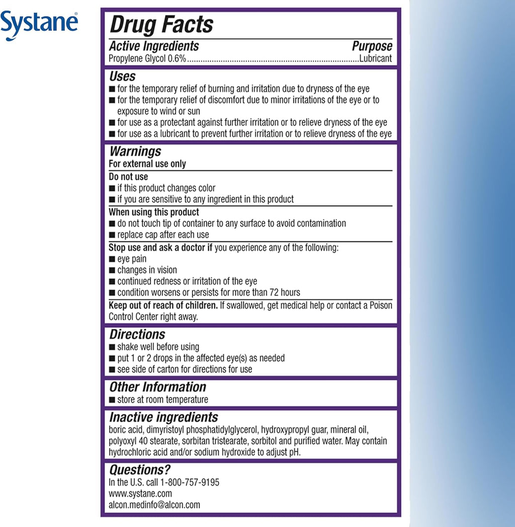 COMPLETE Preservative Free Dry Eye Drops, 0.34 Fl Oz, Contains Propylene Glycol 0.6%, Multi-Dose Lubricating Eye Drops for Irritation & Dryness, Hydrating & Soothing