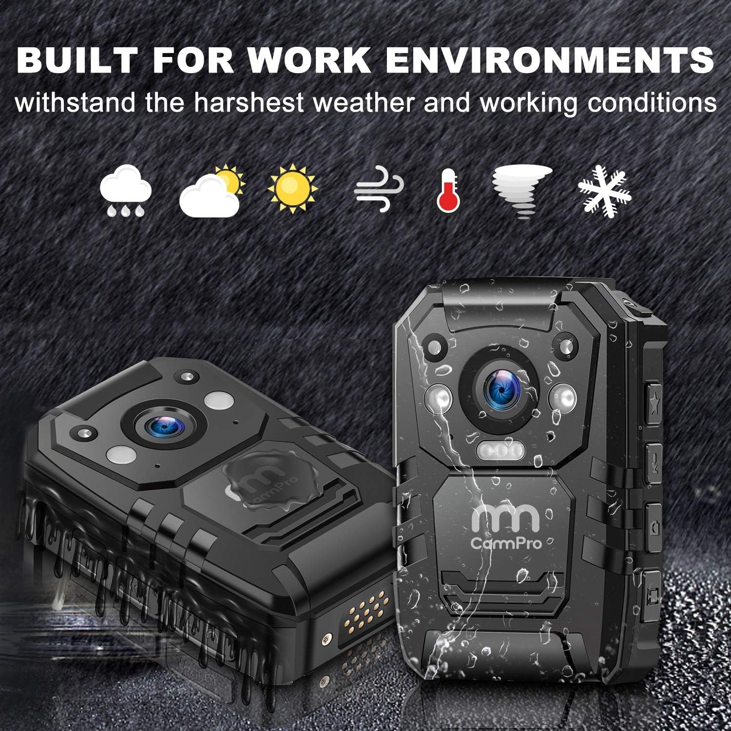 1296P HD Police Body Camera,32G Memory, I826 Premium Portable Body Camera,Waterproof Body-Worn Camera with 2 Inch Display,Night Vision,Gps for Law Enforcement Recorder,Security Guards,Personal