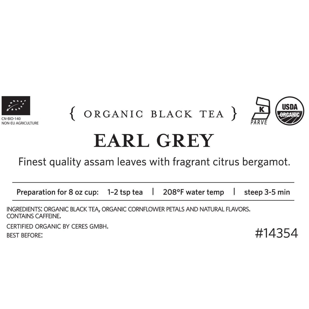 Earl Grey Loose Leaf Tea, 1 Lb Bulk Bag | Makes 160-175 Cups - Premium Handcrafted Loose Leaf Tea Blends - Resealable Bag