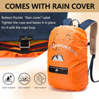 Hiking Backpack with Rain-Cover, 30L Travel Backpacks for Women Men, Camping Daypack Backpacks Lightweight, Durable Hiking Backpack Fit for Camping, Daily Commuting, Short Trips (Navy Blue)