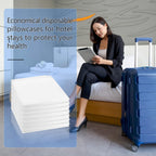 Disposable Pillow Cases, 20 Count, White, 32 X 20 Inches, Non Woven Fabric
