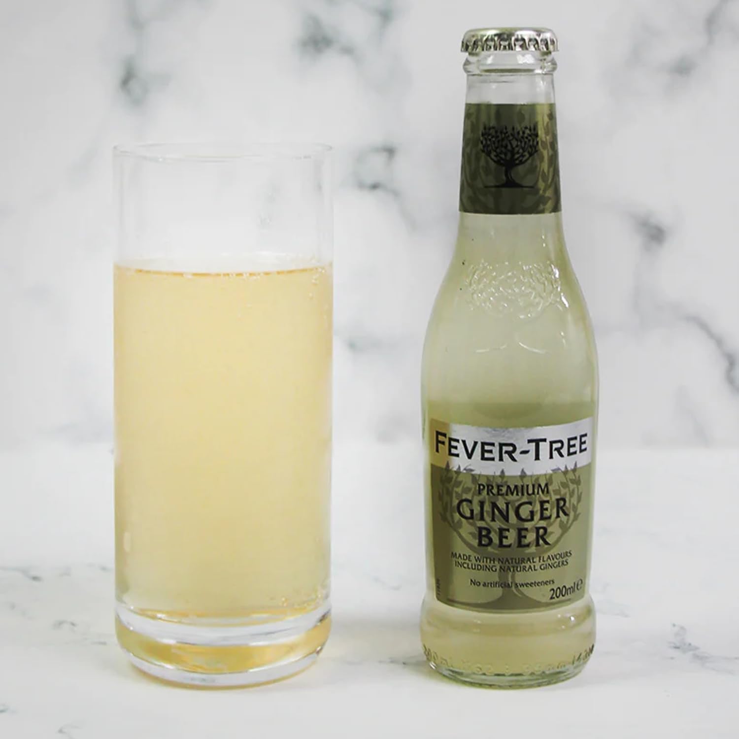 Fever Tree Premium Ginger Beer - Premium Quality Mixer and Soda - Refreshing Beverage for Cocktails & Mocktails 250Ml Bottle