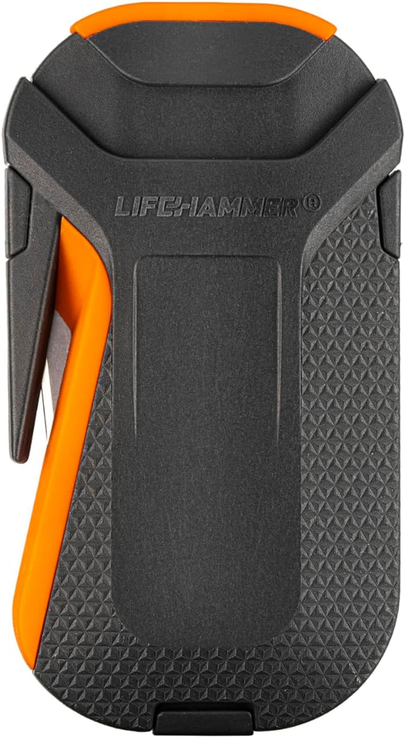 Smart Automatic – Window Breaker Seatbelt Cutter, Emergency Car Window Breaker for Car Escape Tool, Anti-Slip Grip with Car Mounted Retail Pack (Orange-Black)