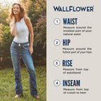 Luscious Curvy Bootcut Jeans for Women, Mid-Rise Insta Stretch Denim, Size-Inclusive Juniors Jeans