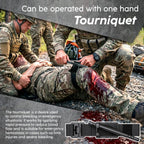 IFAK Trauma Kit with QEN Tourniquet, 6-Inch Israeli Bandage, Splint, Tactical First Aid Kit for Car, Camping, Hiking and Travel with Molle Bag (78 Piece)
