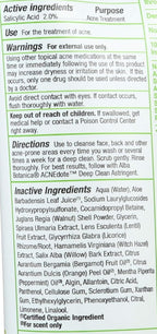 Acnedote Maximum Strength Face & Body Scrub for Acne Treatment, Blackhead Scrub, 8 Oz