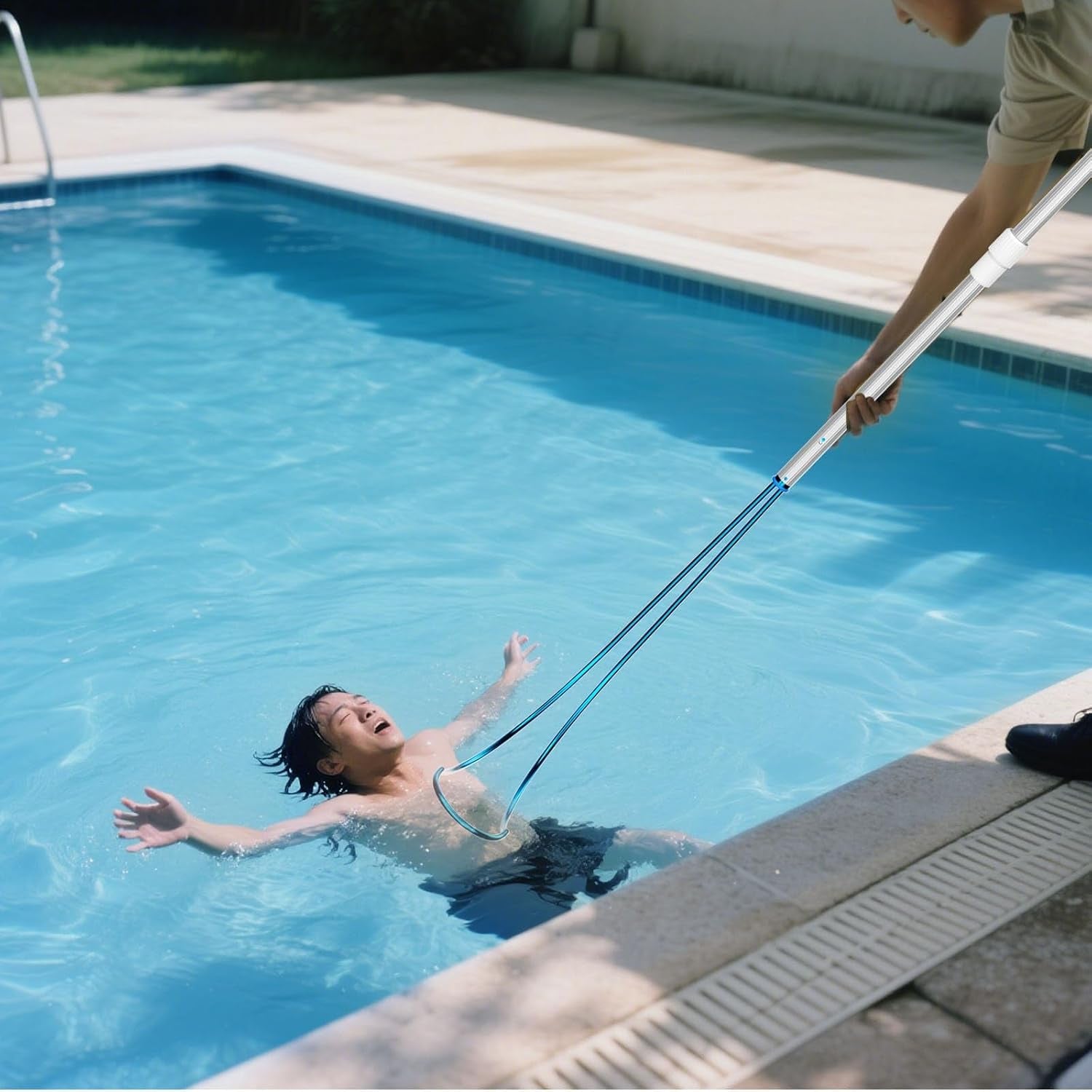 Swimming Pool Safety Hook, 3.3FT Aluminum Telescopic Pole | Life Saving Rescue Equipment, Drowning Person Emergency, Pool Life Saving Pole