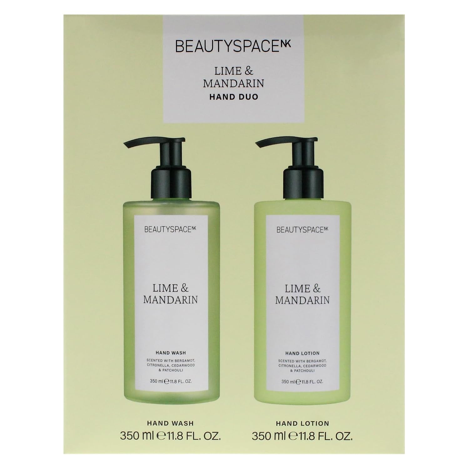 Spacenk  Lime and Mandarin Hand Wash and Lotion Duo - Hydrating, Nourishing for Soft Hands - Vegan, Cruelty Free for All Skin Types - 2 Pc