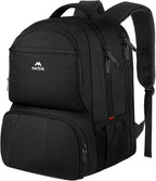 Lunch Backpack for Men, 17 Inch Work Backpack with Lunch Compartment | Laptop Compartment, Water Resistant, anti Theft, Insulated Cooler Backpack, Meal Prep Bag for College Travel Picnic, Black