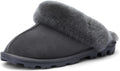 Women'S Genuine Australian Sheepskin Slippers, 18Mm Wool Pile, Memory Foam, Durable Anti-Slip EVA Sole