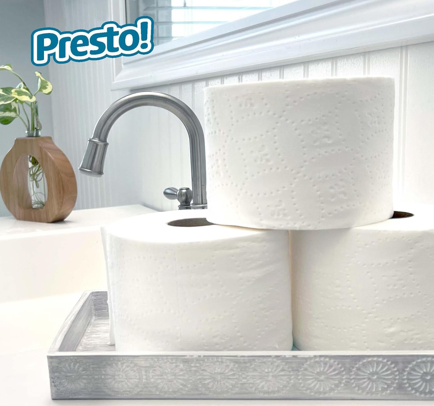 Amazon Brand -  2-Ply Ultra-Soft Toilet Paper, Septic-Safe, 24 Family Mega Rolls = 120 Regular Rolls, 308 Sheets, Unscented, Pack of 4
