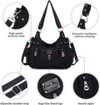Large Purses and Handbags for Women Washed Faux Leather Crossbody Hobo Satchel Shoulder Handbag Tote Purse