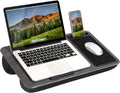 Home Office Lap Desk – Gray Woodgrain, Fits 15.6” Laptops