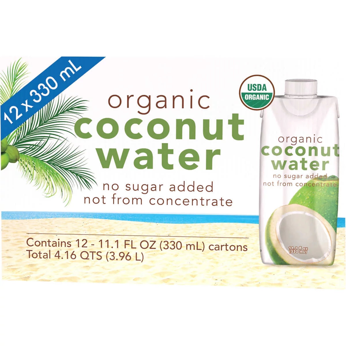 Organic Coconut Water 11.1 Fluid Ounce (Pack of 12)