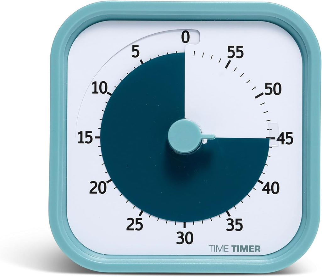 Home MOD – 60-Minute Visual Timer Home Edition, Silent Operation Study Tool for Kids Desk, Homeschool Supplies, Office & Meetings (Lake Day Blue)