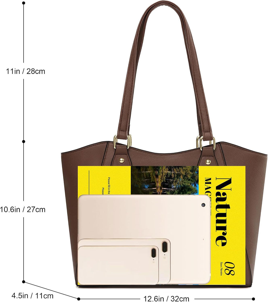 Tote Handbags Purses for Women PU Leather Womens Shoulder Bag | Large Tote Bag for Women, Shoulder Purse, Vegan Leather Purses for Women, Women'S Handbags
