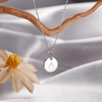 Disc Initial Necklaces for Girls Jewelry - Birthday Gifts for Girls | 14K Gold Plated/14K Rose Gold Plated/S925 Sterling Silver Disc Initial Necklaces for Girls, Jewelry for Kids Birthday Gifts