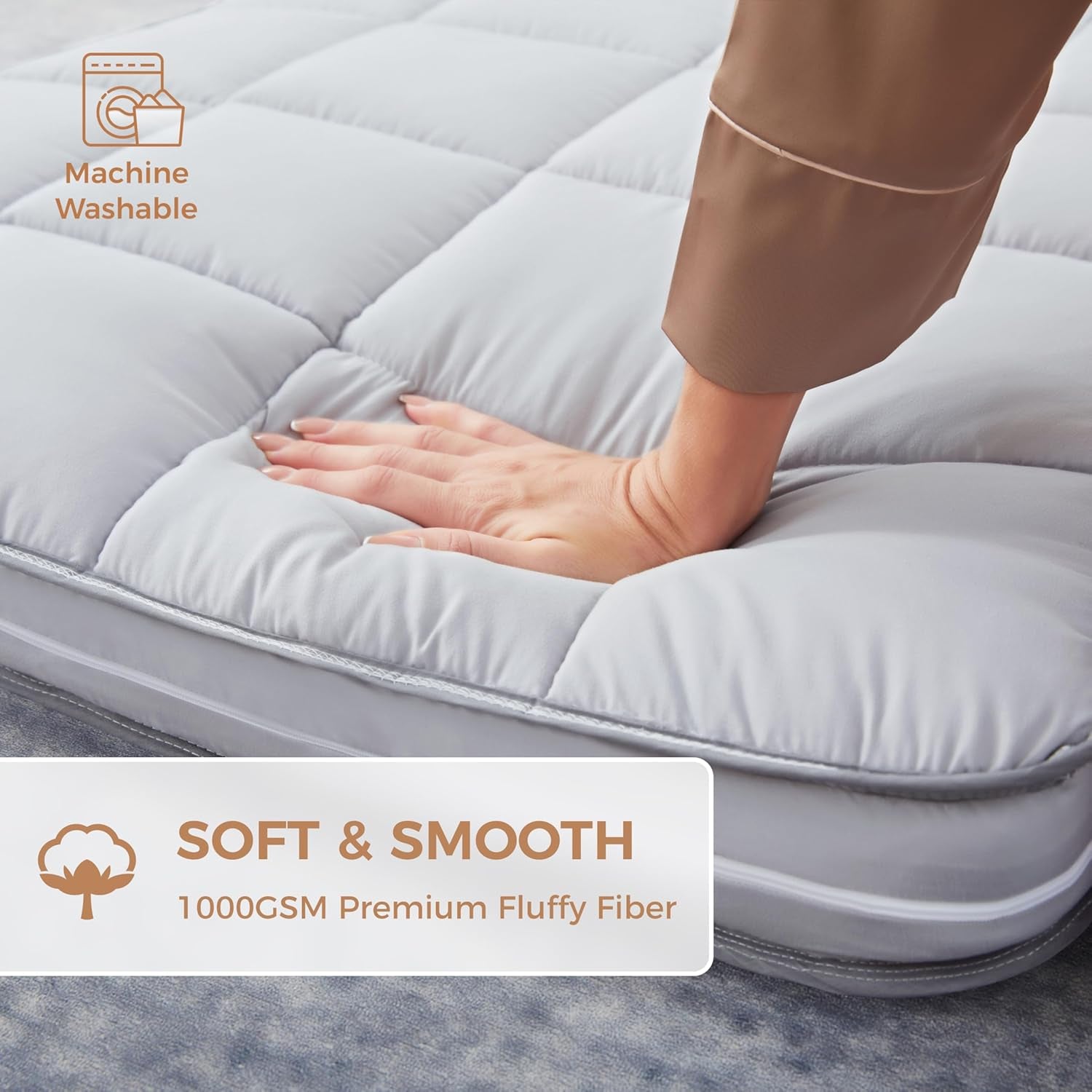 4Inch Cot Mattress Topper,Gel Memory Foam,Machine Washable Thickened Pillow Top Cover,Roll up Floors Mat,Portable Folding Sleep Pad,Small Single (72 X 24“)