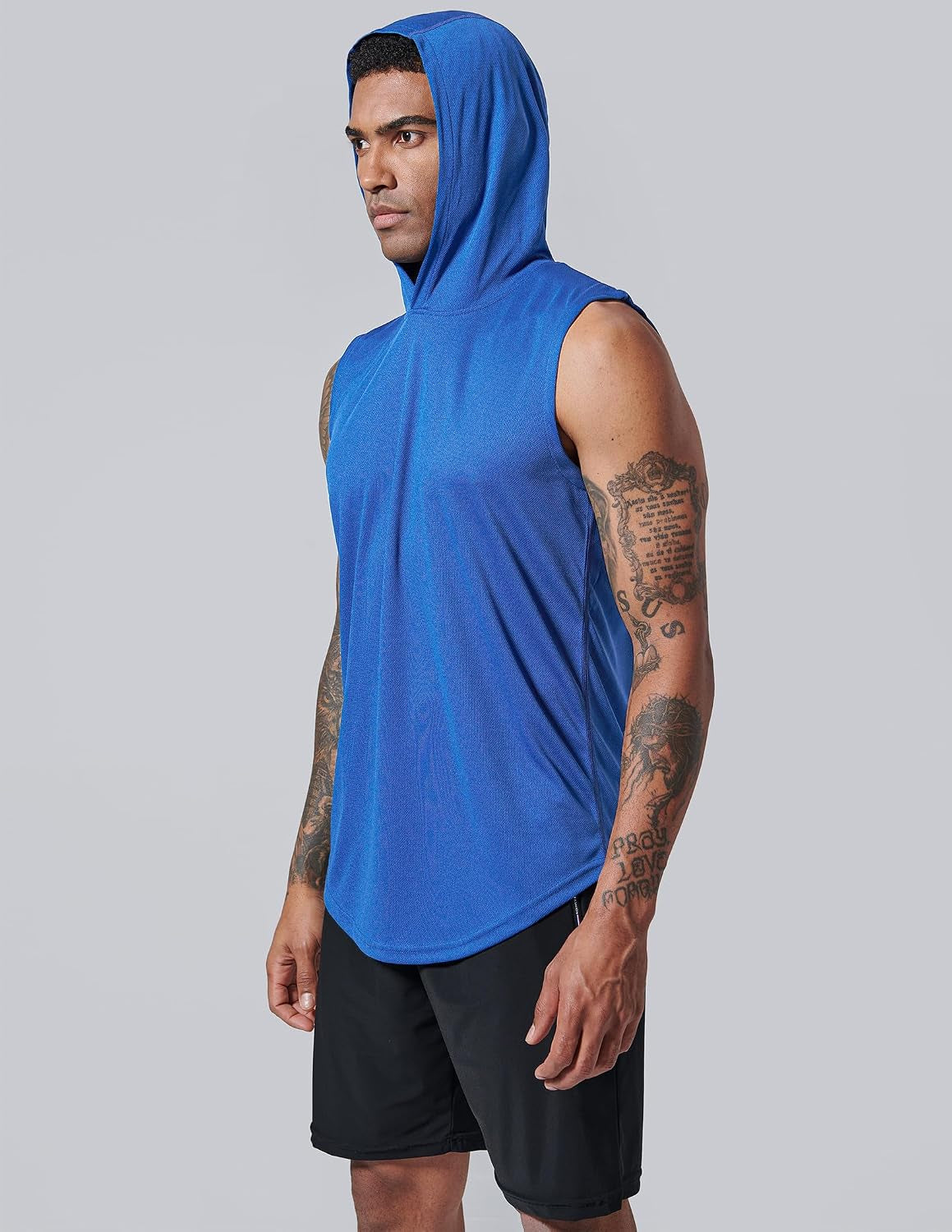 3-Pack Sleeveless Gym Hoodie for Men Workout Shirts, Muscle Hooded Tank Tops Athletic Apparel