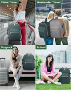 40L Travel Backpack Flight Approved Carry on Backpack,3 Packing Cubes,Waterproof Personal Item Travel Bag,Tsa Carry on Luggage Suitcase Travel Essentials,Gifts for Women & Men,Fits 17" Laptop