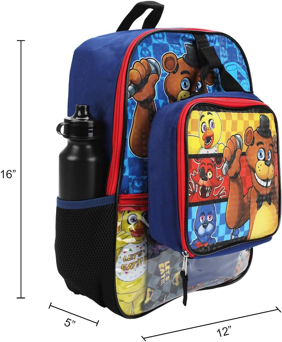 Five Night at Freddys 4-Pc Backpack Set for Kids