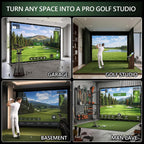 Golf Simulator Impact Screen, Triple Layer Projection Screen for Home, 3 Layer Pull down Golf Projector Screen, Ultra Clear Golf Simulators Screen for Home Golf Practice (10'×8')