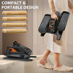 Under Desk Elliptical Machine, Electric Ellipse Leg Exerciser While Sitting for Seniors Adults, Quiet & Portable Electric Seated Pedal Exerciser with Remote Control, 15 Adjustable Speeds, 5 Auto Modes