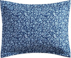 Laura Ashley - Quilt Set, Super Soft Fabric Bedding with Matching Shams, Toile-Inspired Print, Floral Home Essentials (Elaina Blue, King)