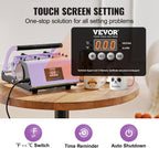Tumbler Heat Press Machine, 11-30Oz Mug Press, Heat up Fast and Even, Tumbler Press with Sublimation Paper, Tape and Gloves, Temp and Time Setting, for Sublimation Tumblers, Cups, Mugs, Purple