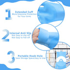 Pet Grooming Gloves—Dog Washing Gloves with High-Density Teeth | Dog Bath Scrubber with Enhanced Five Finger Design, Silicone Gloves for Dogs and Cats Bathing, Massage (Blue)