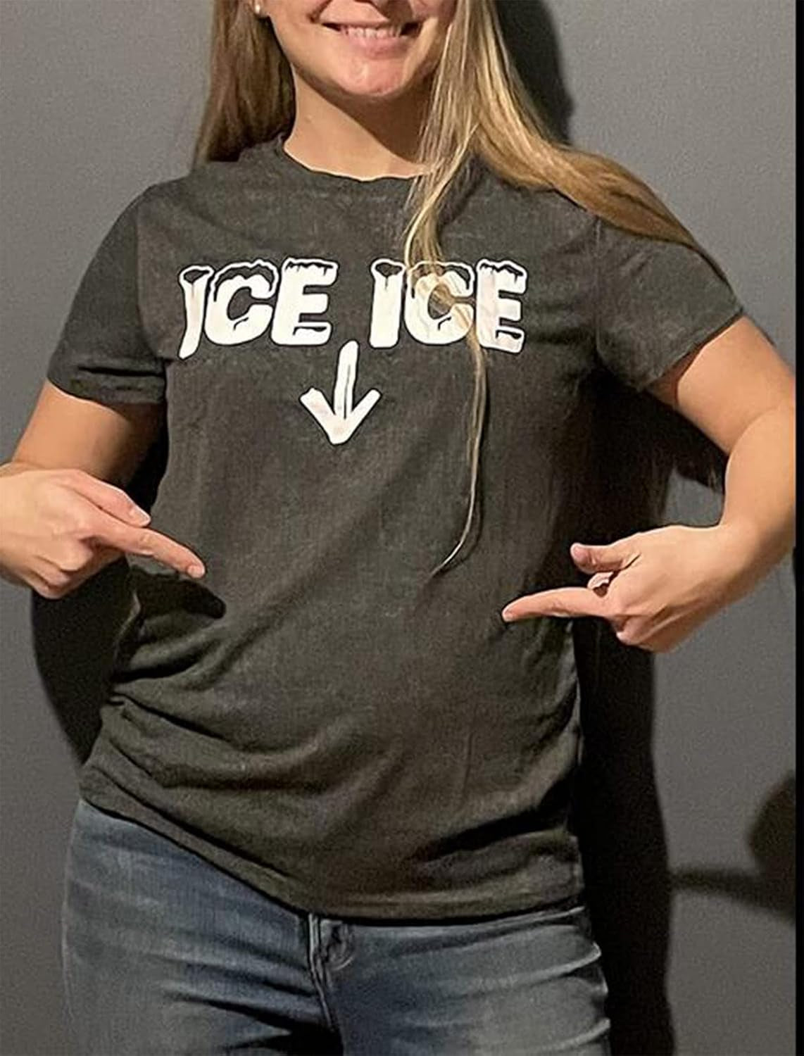 Ice Ice Baby Maternity T-Shirt Women Pregnancy Announcement Shirt Funny Cute Letter Print Pregnant Mom Tee Tops
