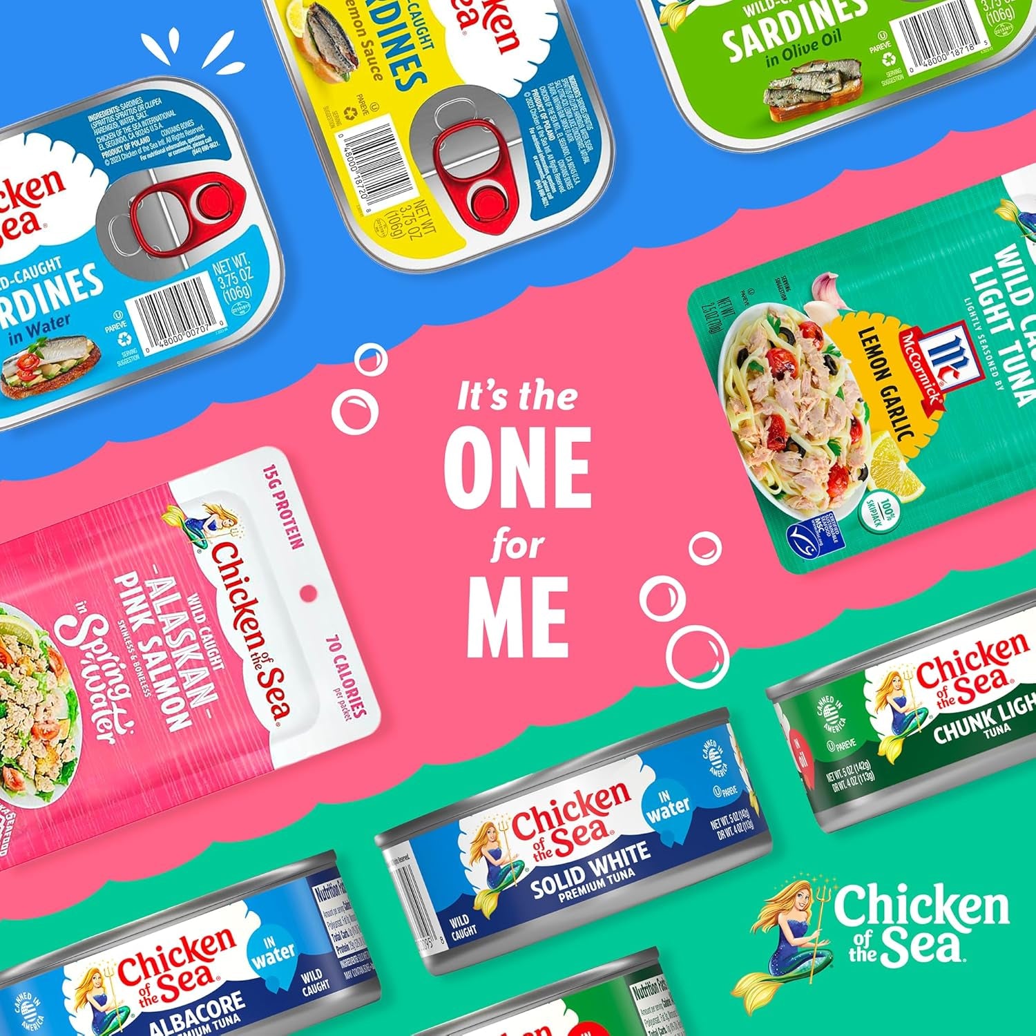 Wild Caught Chunk Light Tuna, 5 Ounce Cans, 10-Count – High Protein 100% Classic Chunk Tuna in Water – Delicious, Easy, Nutritious Ready to Eat Meals