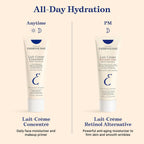 Lait-Crème Concentré Face Moisturizer and Makeup Primer, French Face Cream with Shea Butter & Aloe Vera, 2.54 Fl Oz