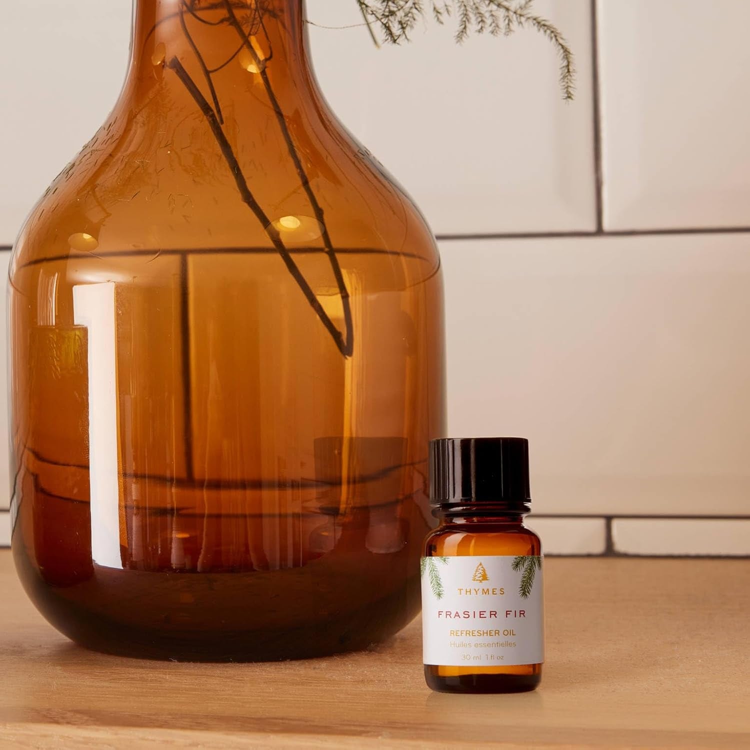Thymes Frasier Fir Fragrant Refresher Oil - Aromatherapy Oil - Long Lasting Scent (1 Fl Oz)