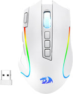 M612 Wireless RGB Optical Gaming Mouse 8000 DPI Remapping Keys | Cable-Free 0 Delay, Redefine Keybinding Macro, Vibing Backlight, Ergonomic Grip Body Comfort