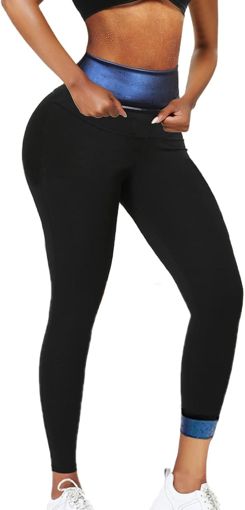Sauna Sweat Pants Shorts Slimming Compression Workout Thermo Waist Trainer for Women Leggings Body Shaper Weight Loss