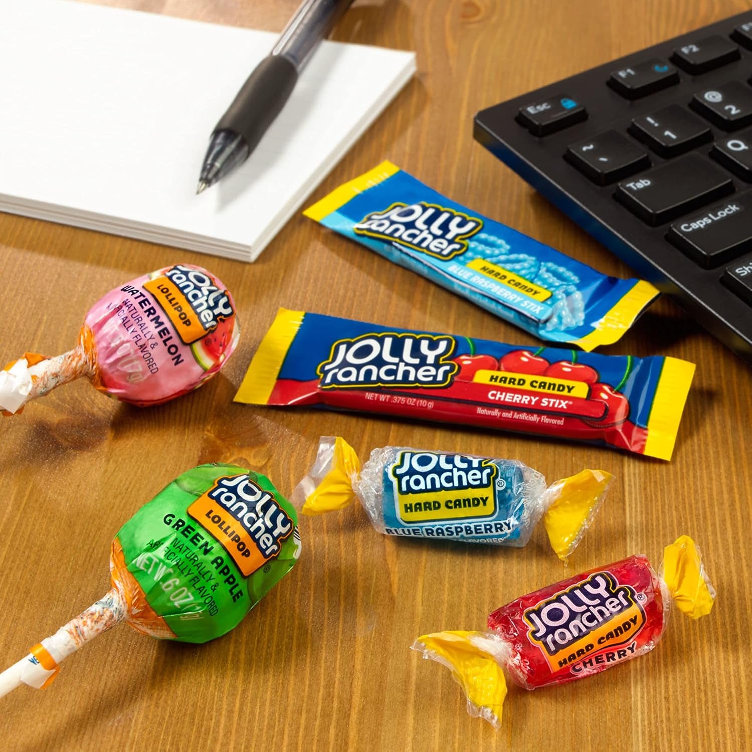 Assorted Fruit Flavored Candy Bulk Bag, 42.01 Oz | Large Bag of Individually Wrapped Hard Candy Lollipops and Sticks, Fruit Flavors for Parties, Work, and Snacks.