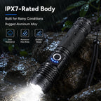 3 Pack Rechargeable Flashlights High Lumens, 990000Lm Super Bright Handheld Flash Light with Power Display, 15H Runtime, IPX7 Waterproof, Zoomable 5 Modes for Outdoor Survival & Camping