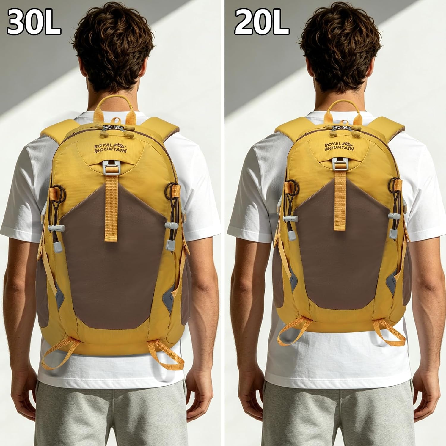 Small Hiking Backpack, 20L Lightweight Travel Backpacks for Men Women, Water Resistant Outdoor Day Pack, Ultralight Camping Daypack Backpacks Fit for Camping. (With Rain-Cover)