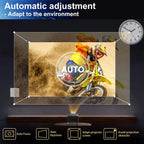 [Auto Focus/Keystone] Smart Projector 4K with Android 9.0 1080P Native 500 ANSI, Ceiling Projector with Wifi 6 and Bluetooth Object Avoidance, and Screen Adaption（Grey）