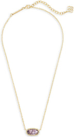 Kendra Scott Elisa Pendant Necklace for Women, Fashion Jewelry, 14K Gold-Plated