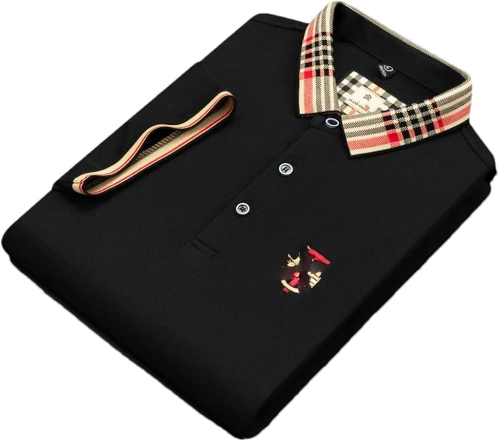 Short Sleeve Shirt Men'S Summer Lapel Top Embroidery Casual Business T-Shirt