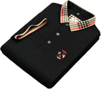Short Sleeve Shirt Men'S Summer Lapel Top Embroidery Casual Business T-Shirt