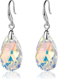 Austrian Crystal Teardrop Dangle Hook Earrings for Women 14K Gold Plated Hypoallergenic Jewelry