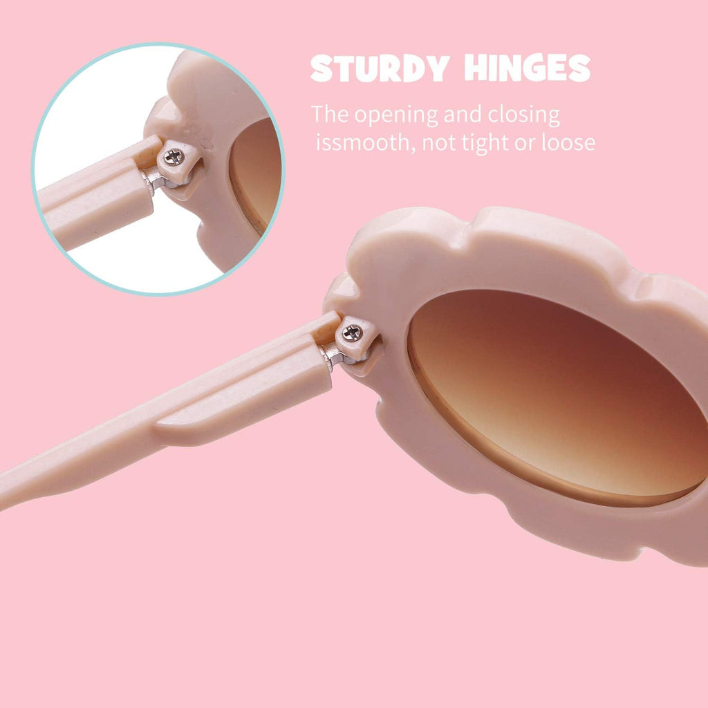 Sunglasses for Kids round Flower Cute Glasses UV 400 Protection Children Girl Boy Gifts