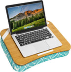 XL Designer Lap Desk – Aqua Trellis, Fits 17.3” Laptops
