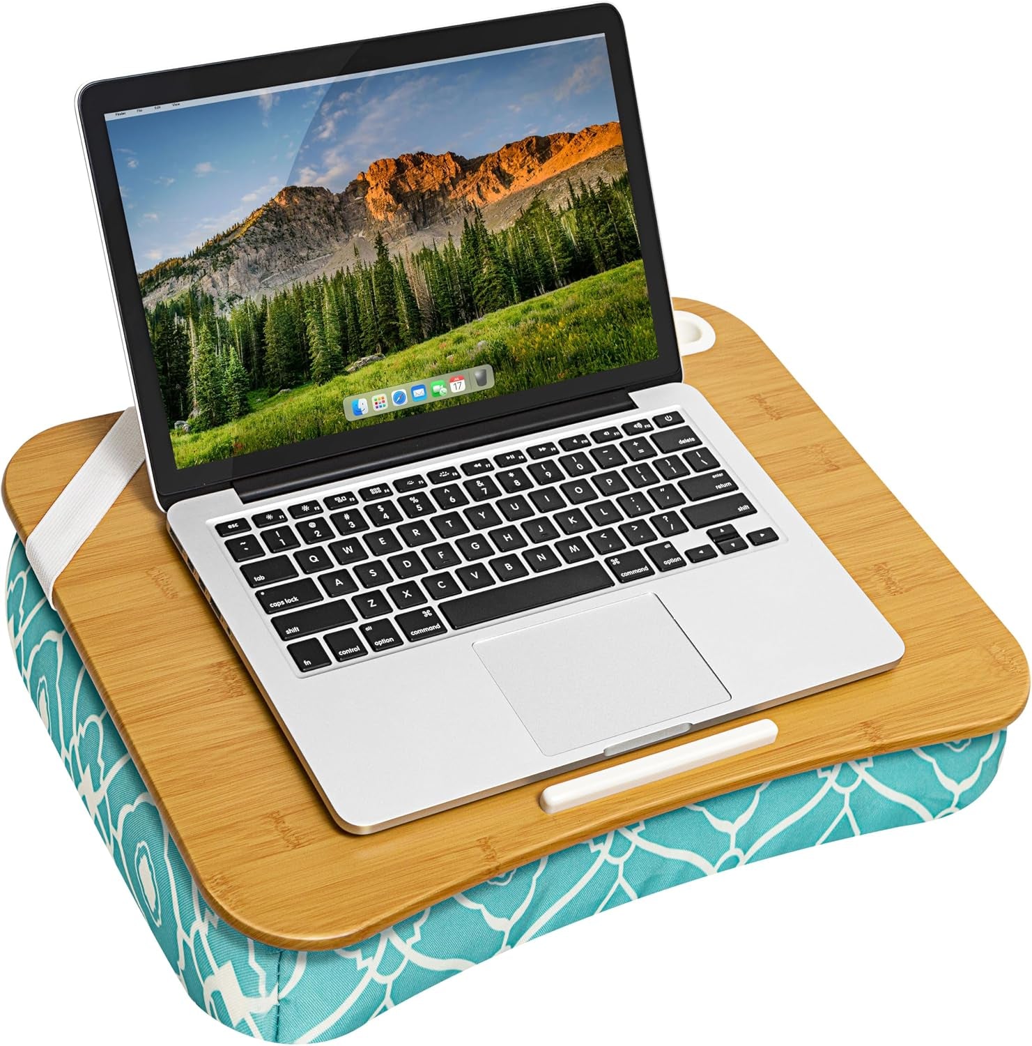 XL Designer Lap Desk – Aqua Trellis, Fits 17.3” Laptops