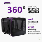 Soft Pet Carrier for Large and Medium Cats, 2 Kitties, Small Dogs. Easy to Get Cat In, Great for Cats That Don'T like Carriers (Black)