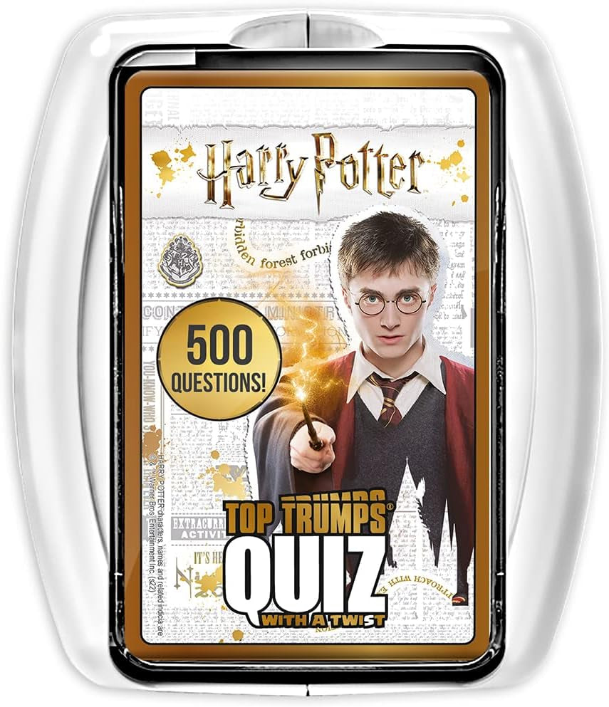 Quiz Harry Potter Game, 500 Questions to Test Your Knowledge and Memory in the World of Hogwarts, Spells, Witches & Wizards and Lord Voldemort, Gift and Toy for Ages 8 Plus