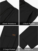 Mens Casual Cargo Pants Workout Hiking Sweatpants with Multi Pockets | Workout,Fishing,Hiking,Joggers Stretch,Multi Pockets,Elastic Waist,Lightweight,Drawstring,Work,Tactical Sweatpants